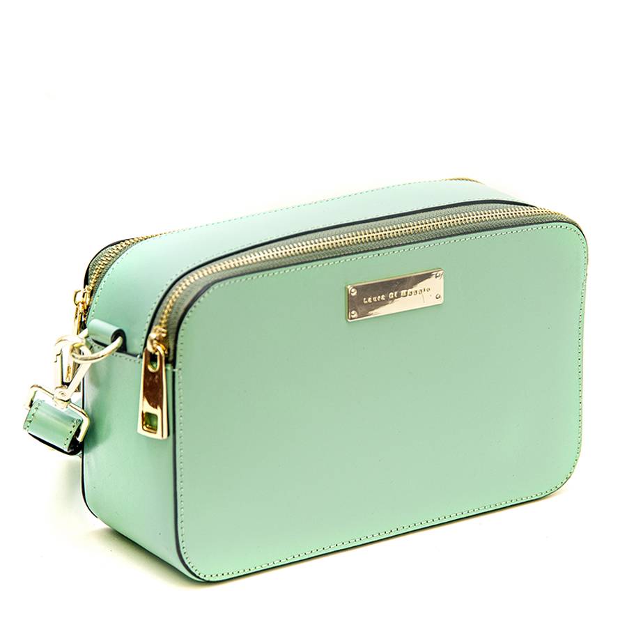 Laura Di Maggio ANDY – Borsa saponetta in pelle turchese Sottocosto