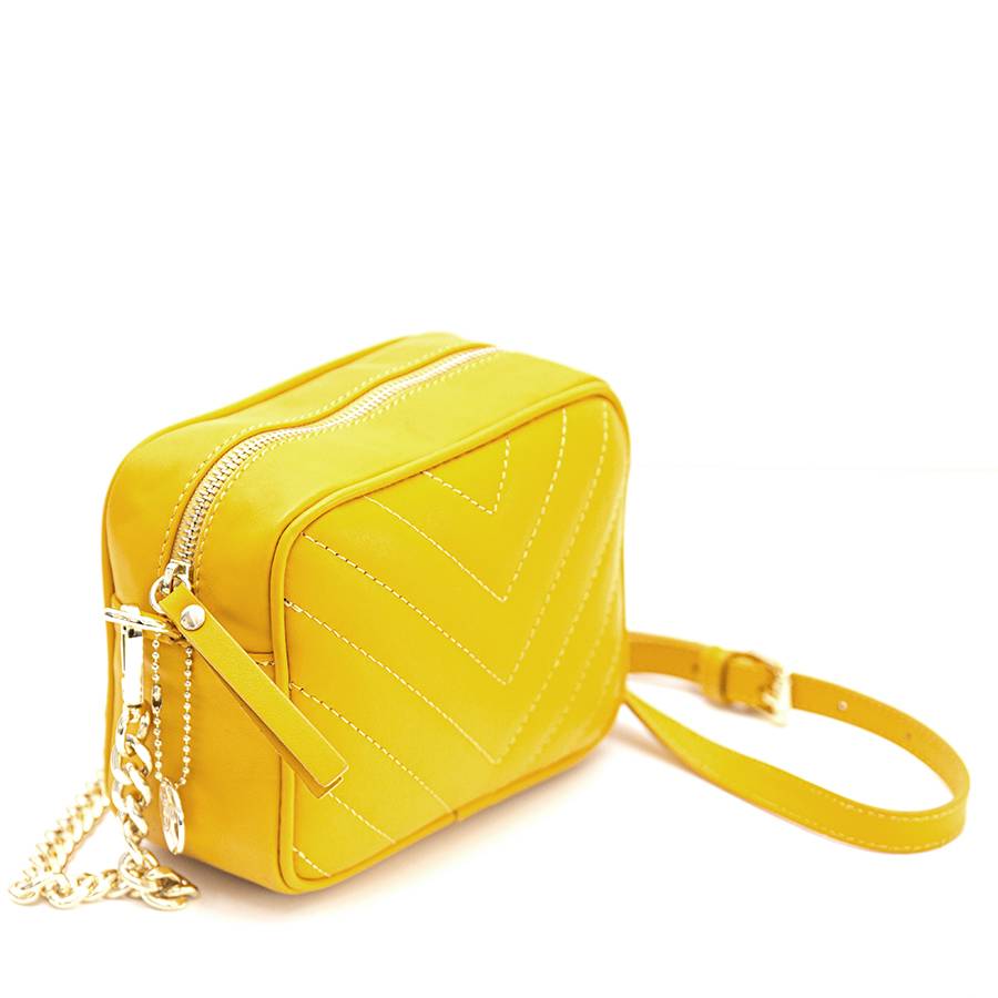 Laura Di Maggio COCCA – Borsa da Sera in Pelle Soft Trapuntato – Senape Presa
