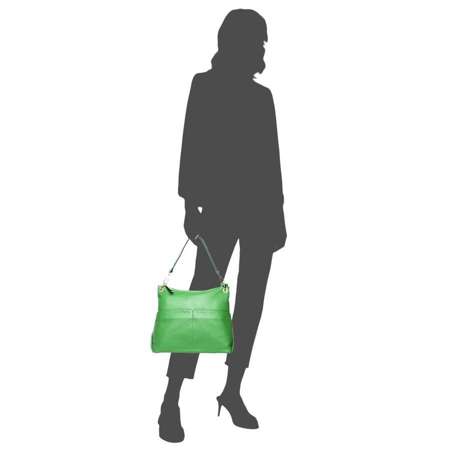 Laura Di Maggio NINA – borsa a spalla in pelle dollaro verde Offerta