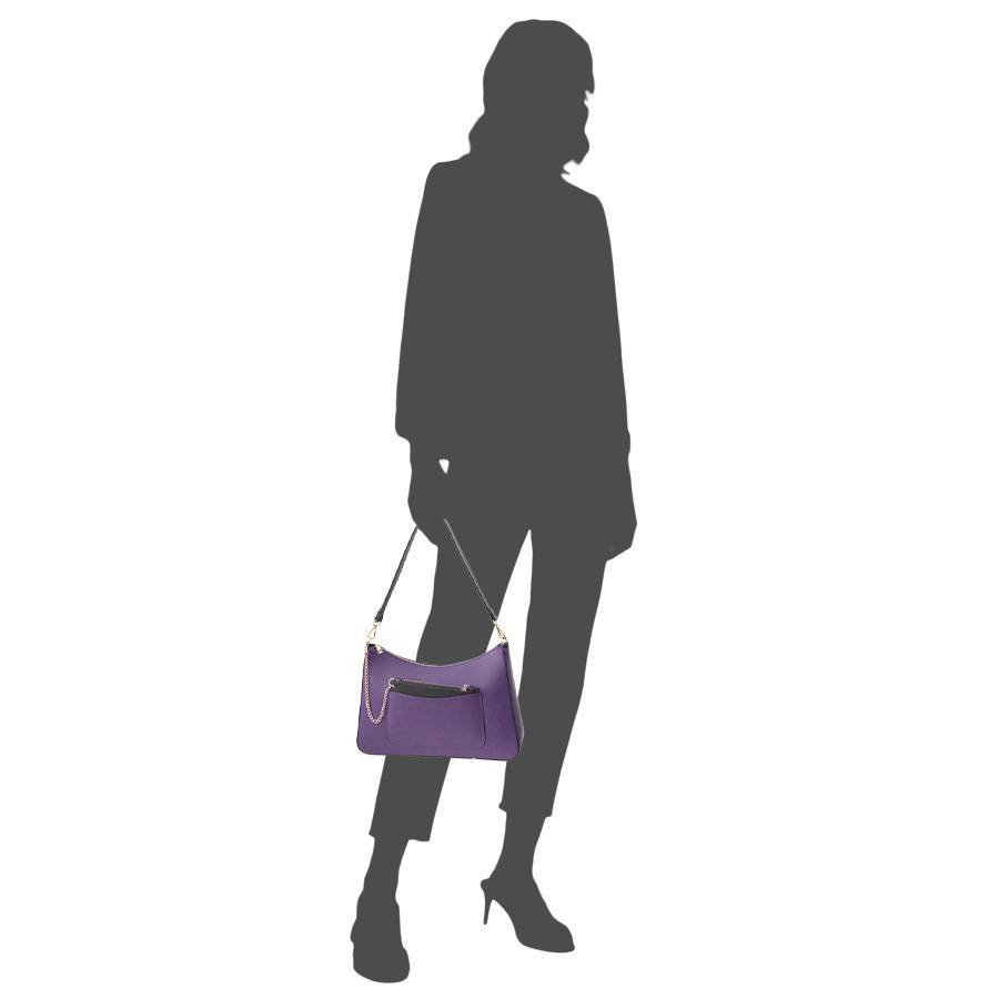 Laura Di Maggio LENA – Borsa a spalla in pelle elegant viola In Vendita