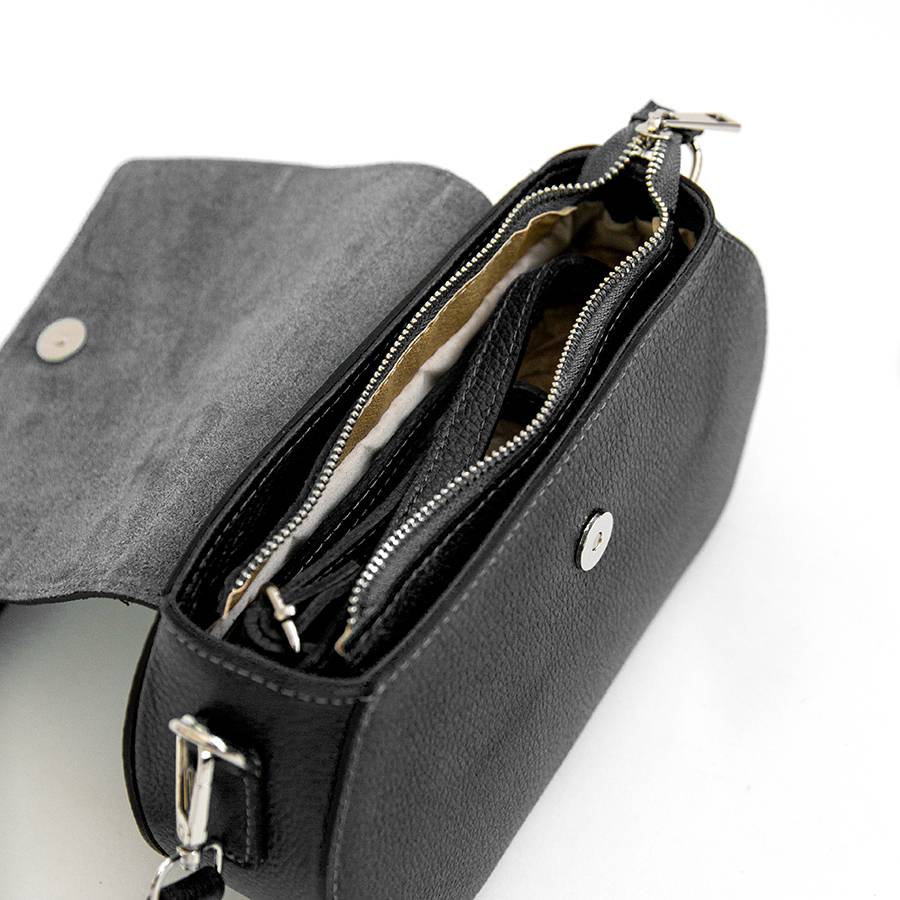 Laura Di Maggio HEDY – Postina con patta in pelle nera Hotsell
