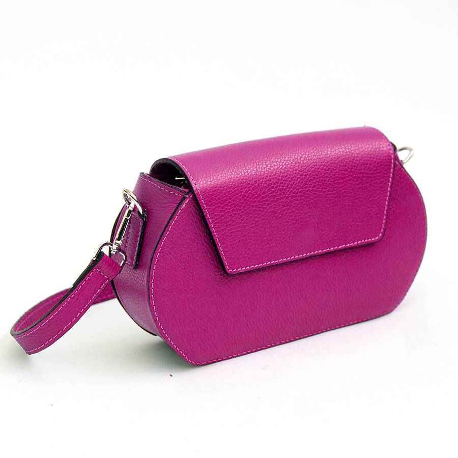 Laura Di Maggio HEDY – Postina con patta in pelle fuxia Vendita Calda