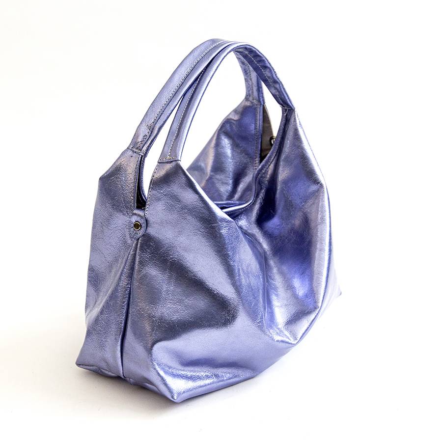Laura Di Maggio ELSA M – Sacca in pelle laminata glicine Vendite Flash