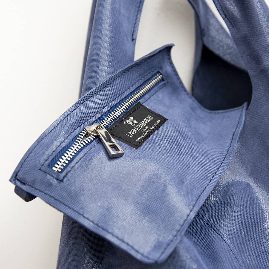 Laura Di Maggio LE SAC – sacca in pelle glitter blu In Linea