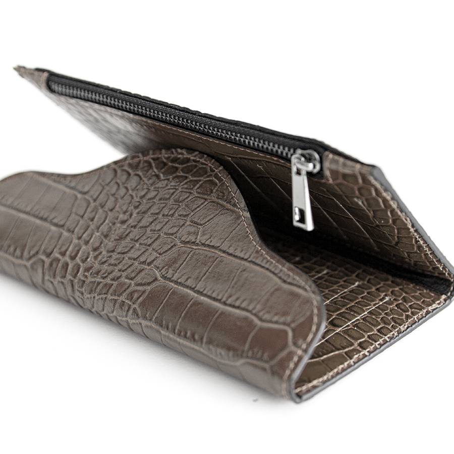 Laura Di Maggio KOBRA – portafoglio in pelle stampa cocco taupe Black Friday Prezzi