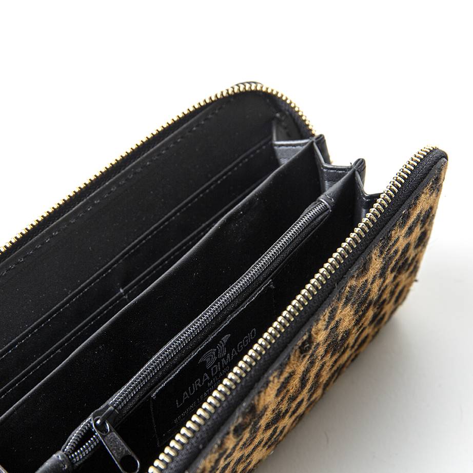 Laura Di Maggio Leopard – portafoglio in cavallino stampato Qualità Garantita