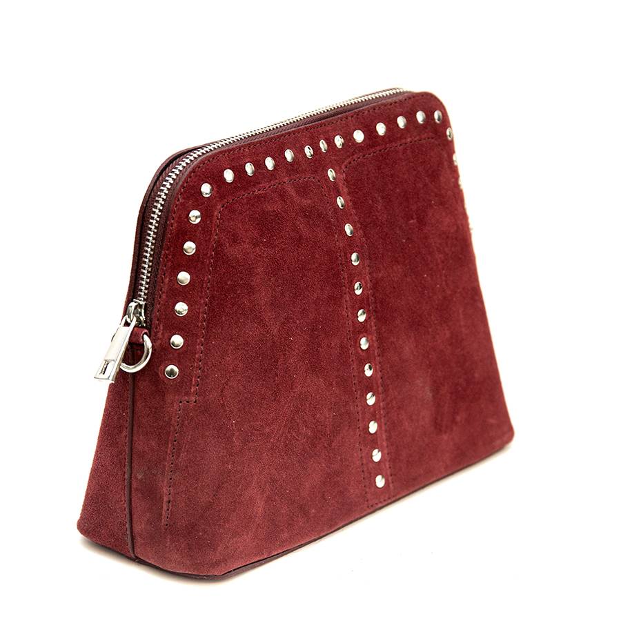 Laura Di Maggio DOROTEA – Borsa in Pelle da Sera – Camoscio Bordeaux Convenienza
