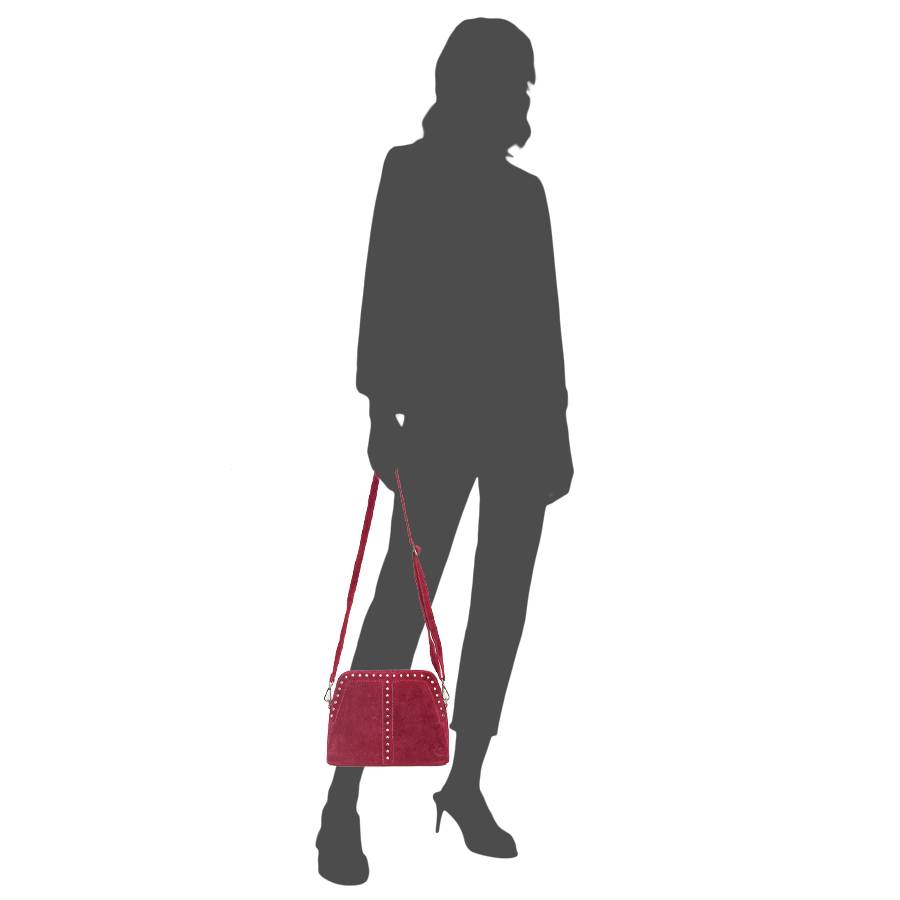 Laura Di Maggio DOROTEA – Borsa in Pelle da Sera – Camoscio Bordeaux Convenienza