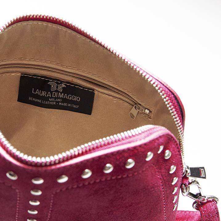 Laura Di Maggio DOROTEA – Borsa in Pelle da Sera – Camoscio Bordeaux Convenienza