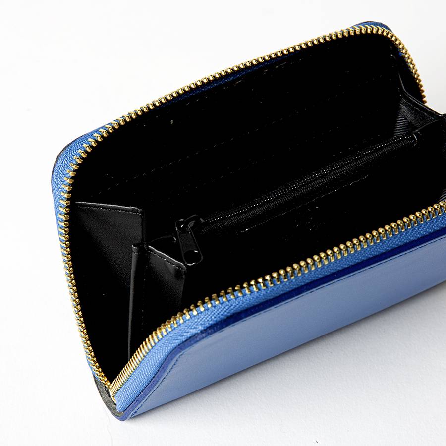 Laura Di Maggio ELEGANT MINI – portafoglio in pelle elegant blu In Vendita