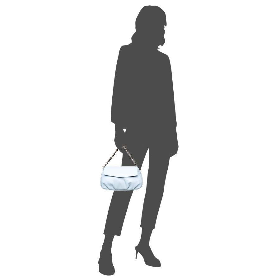 Laura Di Maggio BONBON – Borsa da sera in pelle soft azzurra Spedizione Gratuita
