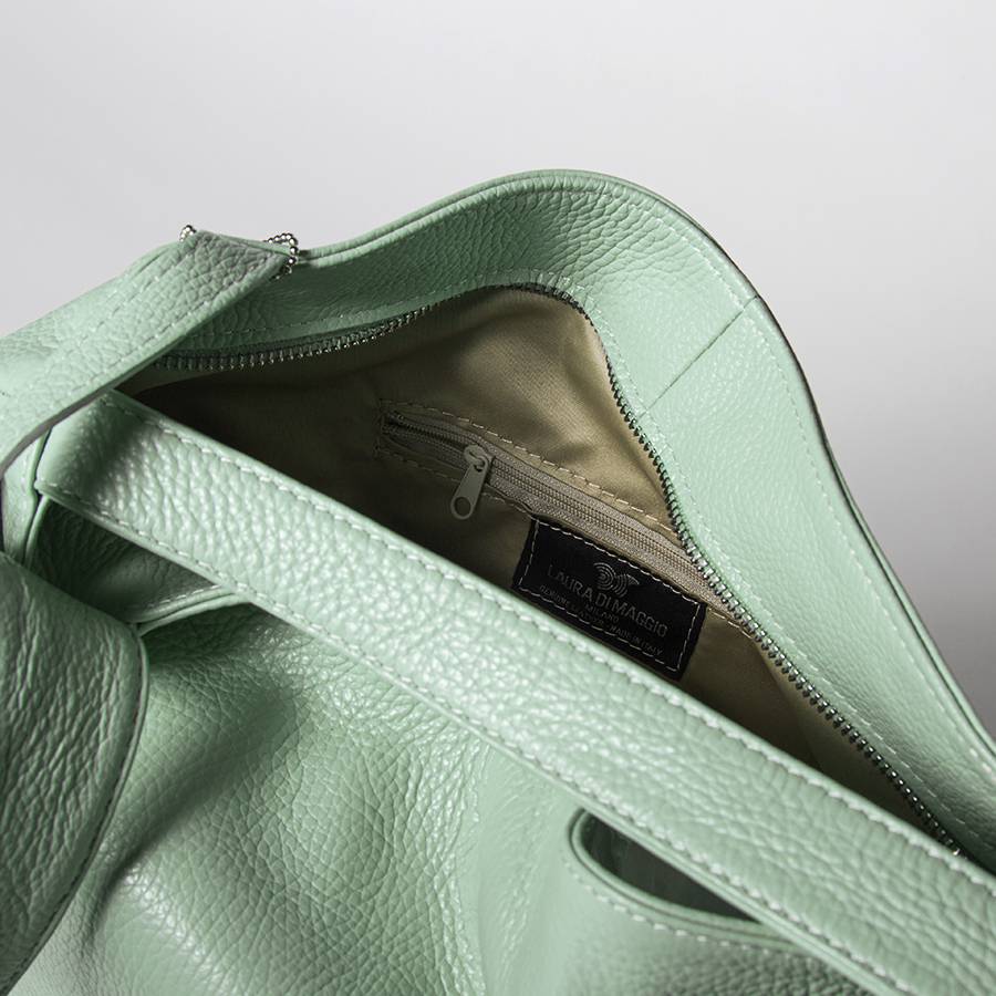 Laura Di Maggio VENICE – Zaino/borsa in pelle dollaro menta Outlet