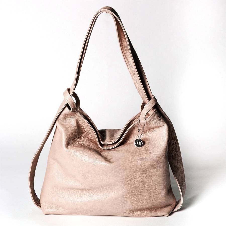 Laura Di Maggio VENICE – Zaino/borsa in pelle dollaro rosa Vendita Economica