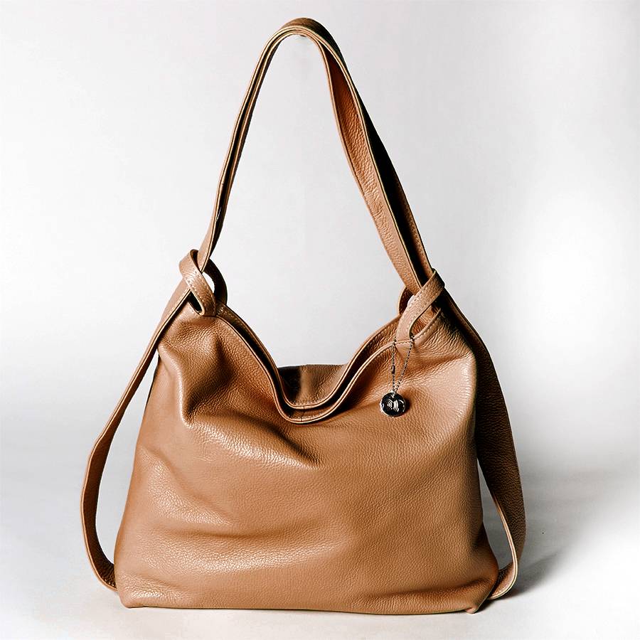 Laura Di Maggio VENICE – Zaino/borsa in pelle dollaro cuoio Saldi Di Fabbrica