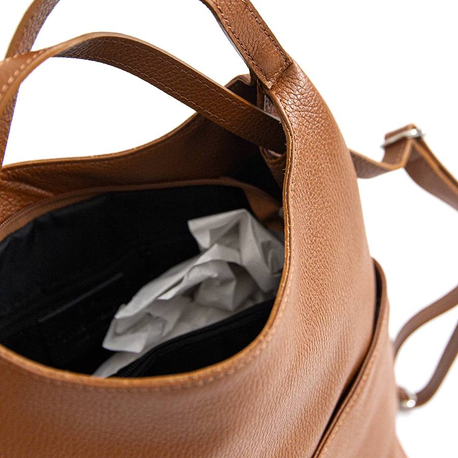 Laura Di Maggio MADRID – Zaino/borsa in pelle cuoio Nuova