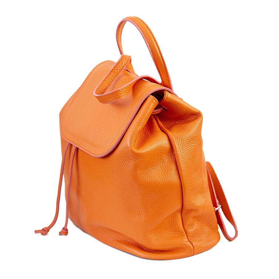 Laura Di Maggio LEIDA – Zaino in pelle dollaro arancio 2025
