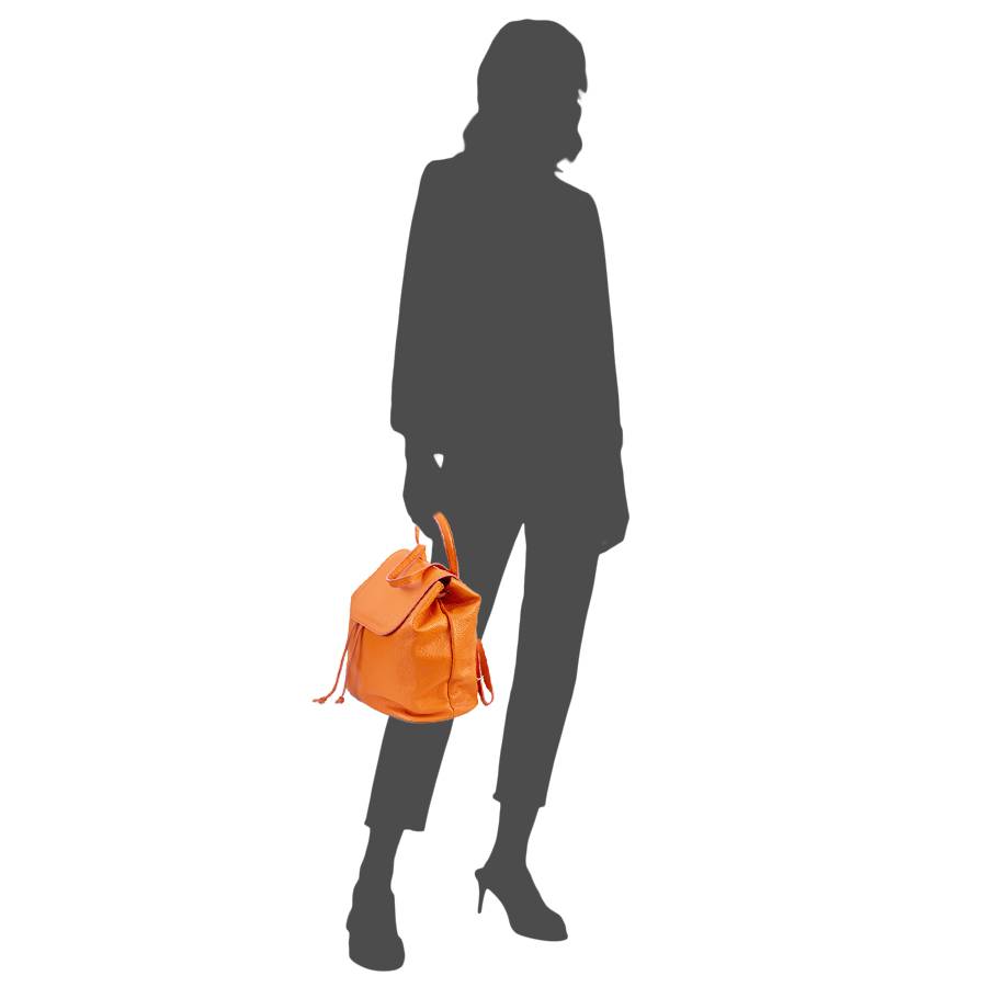 Laura Di Maggio LEIDA – Zaino in pelle dollaro arancio 2025