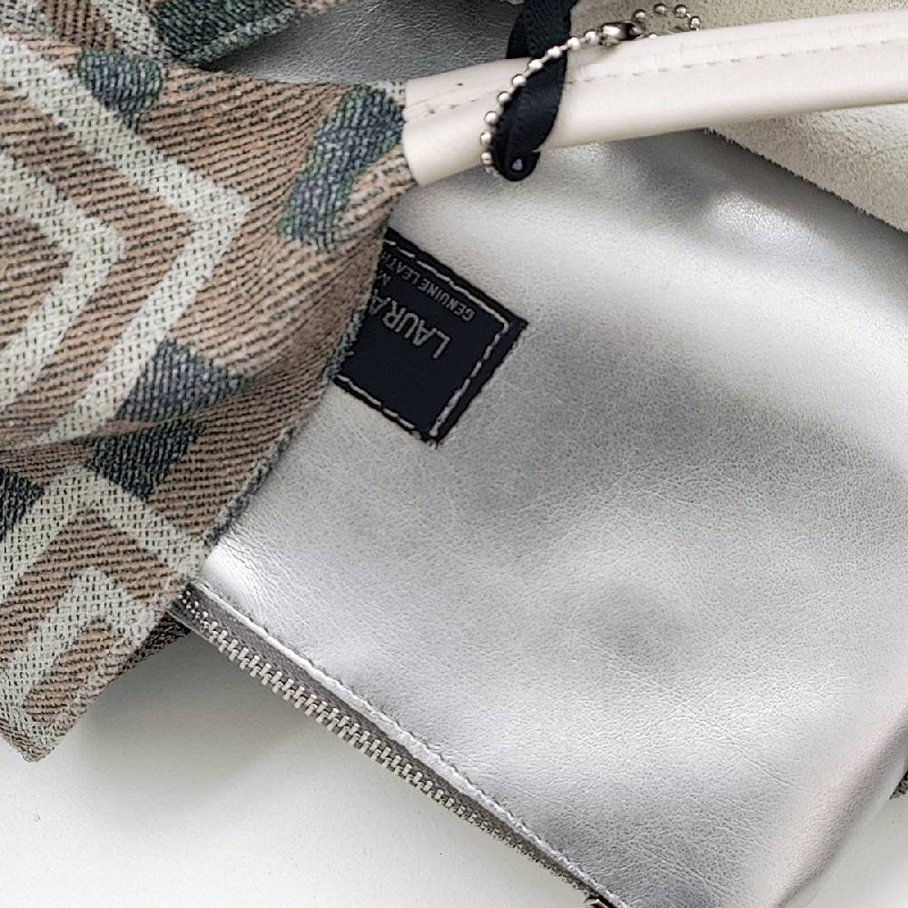 Laura Di Maggio FANTASY MAXI – Sacca in tessuto stampato beige Qualità Garantita