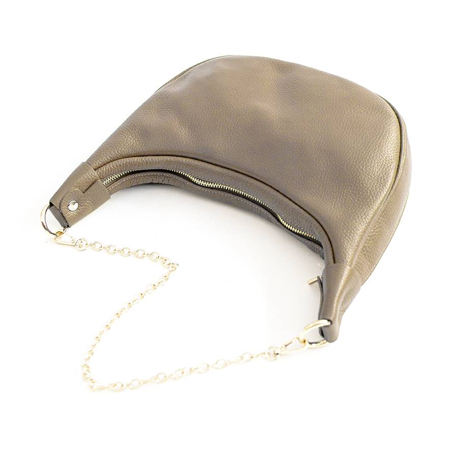 Laura Di Maggio MOON – Borsa a spalla in pelle taupe Affare Del Giorno