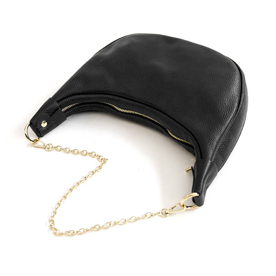 Laura Di Maggio MOON – Borsa a spalla in pelle nera Prezzo Ridotto