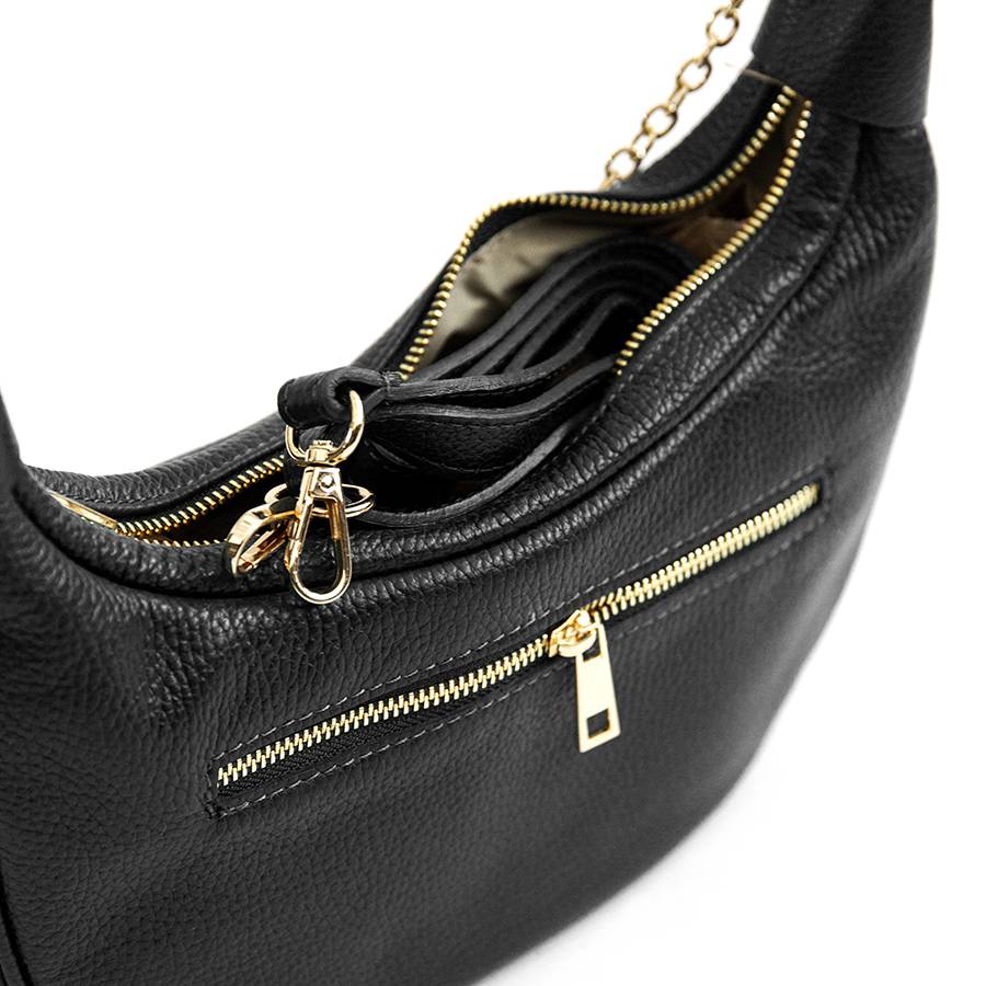 Laura Di Maggio MOON – Borsa a spalla in pelle nera Prezzo Ridotto