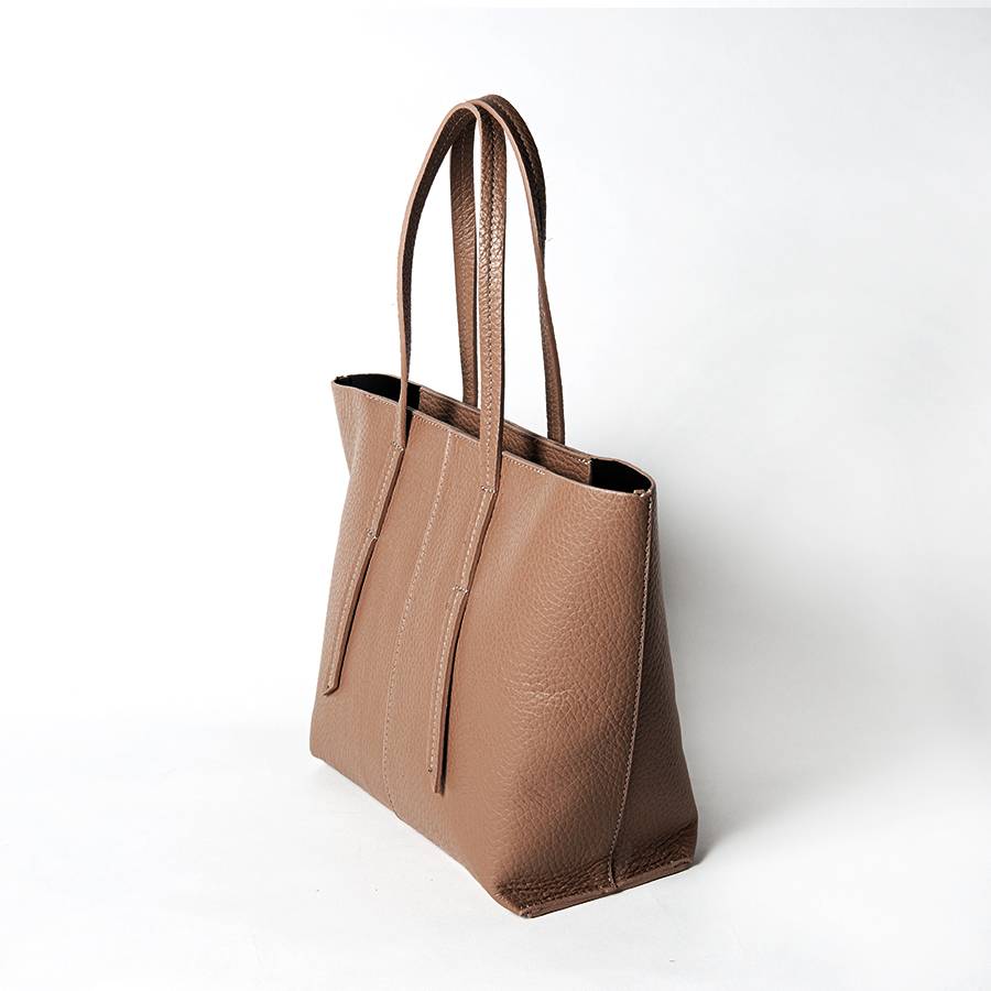 Laura Di Maggio MARGÒ Small – Shopper in pelle dollaro color bruciato Offerte
