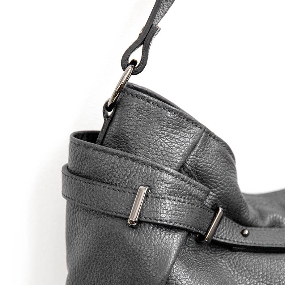 Laura Di Maggio ELYN – Borsa in pelle dollaro grigio Nuova