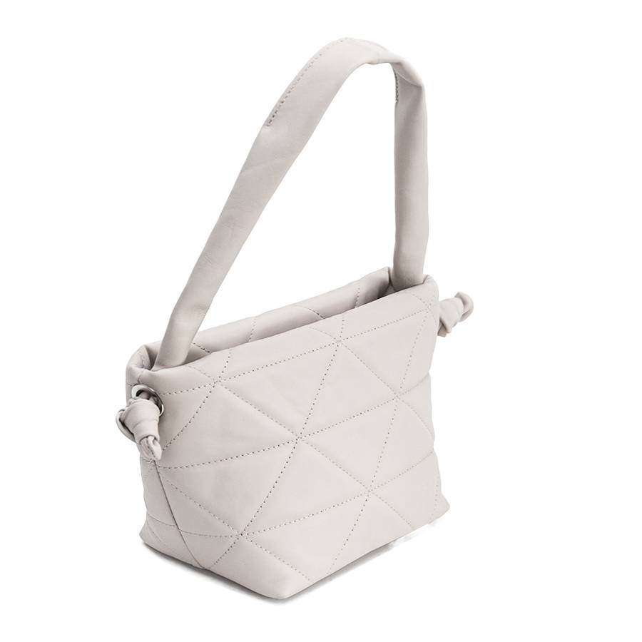 Laura Di Maggio RITA – borsa in pelle soft trapuntato latte Nuovo