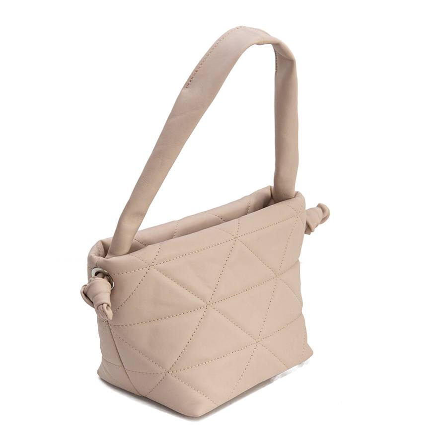 Laura Di Maggio RITA – borsa in pelle soft trapuntato cipria Qualità