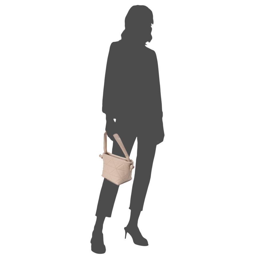 Laura Di Maggio RITA – borsa in pelle soft trapuntato cipria Qualità