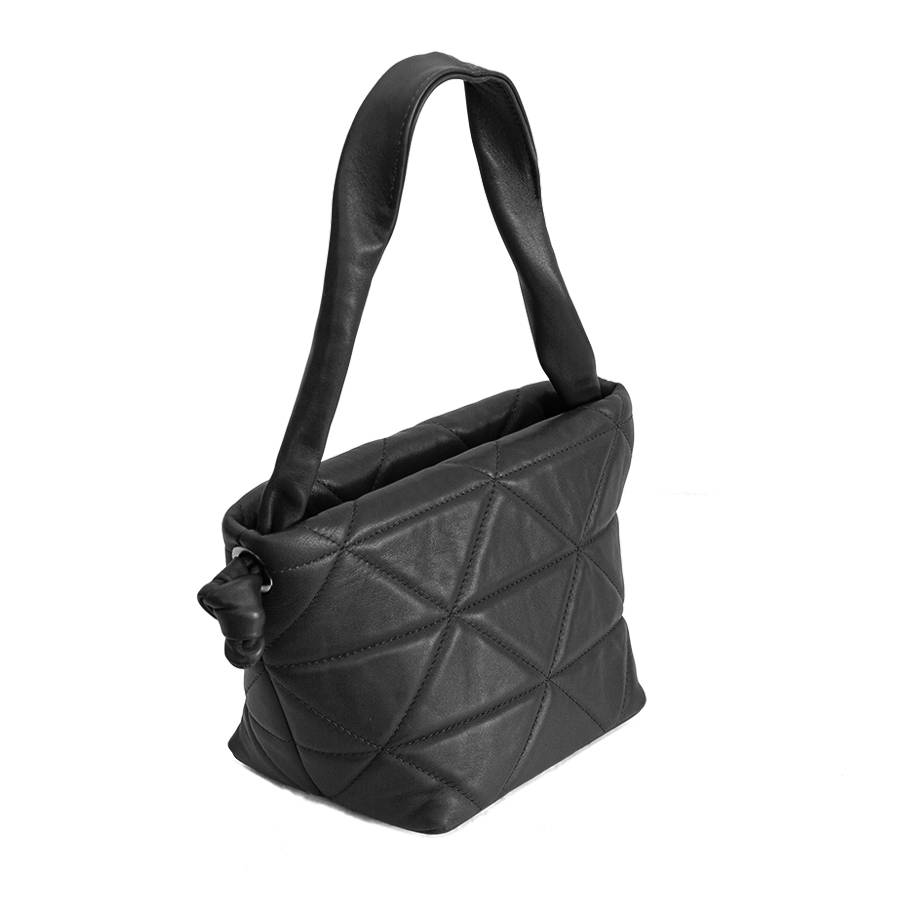 Laura Di Maggio RITA – borsa in pelle soft trapuntato nero Vendita