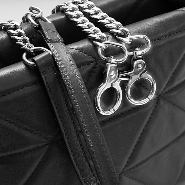 Laura Di Maggio RITA – borsa in pelle soft trapuntato nero Vendita