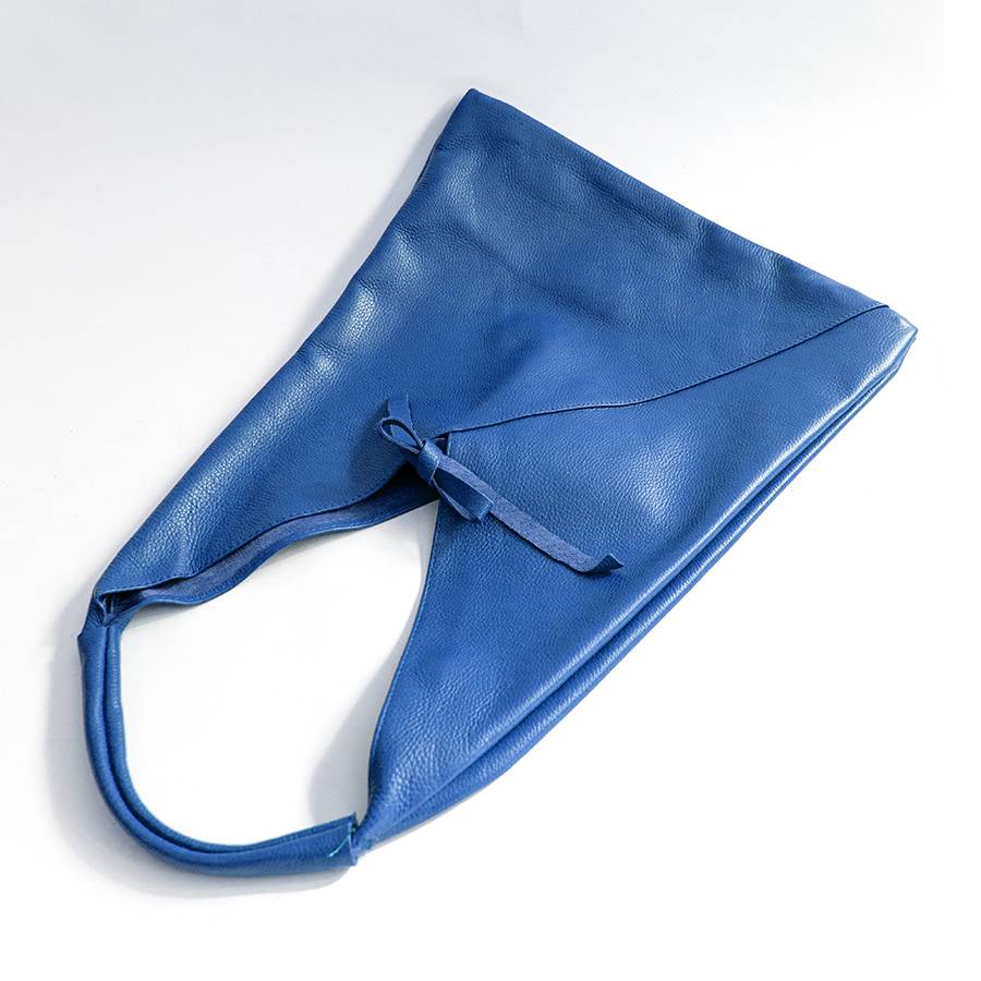 Laura Di Maggio LINA – Maxi sacca in pelle blu Promozione Limitata