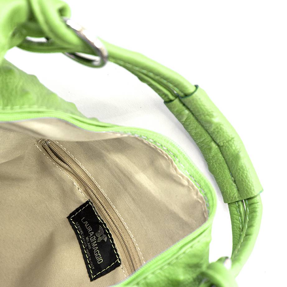 Laura Di Maggio ASIA – hobo bag in pelle stampa chiodo verde mela Offerta