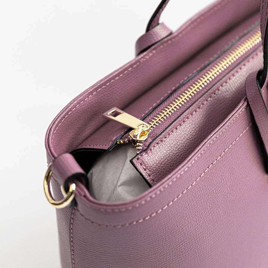 Laura Di Maggio NIKITA – Shopping in pelle saffiano malva Vendita Calda