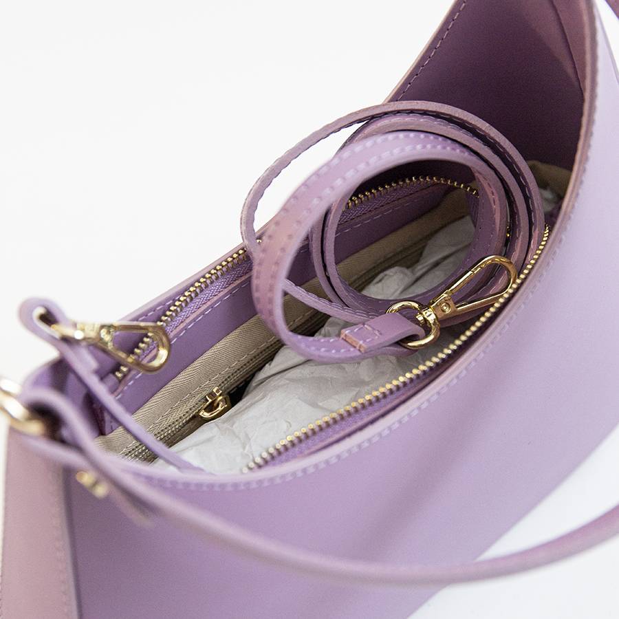 Laura Di Maggio EDI – borsa Hobo in pelle elegant malva In Saldo