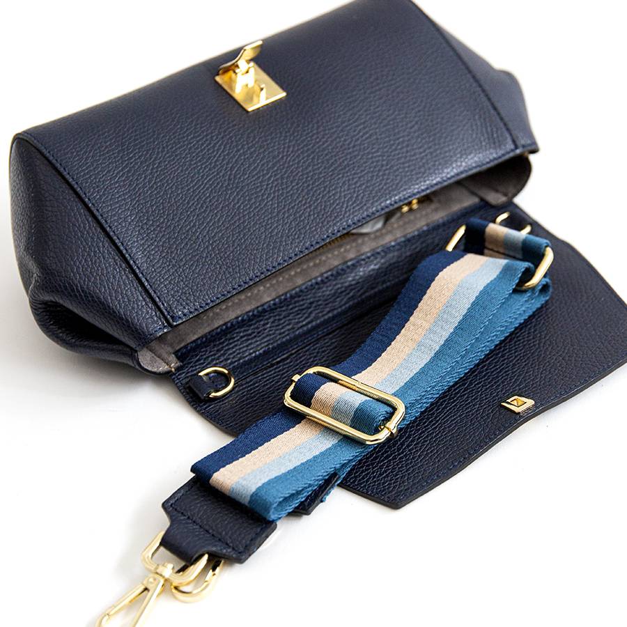 Laura Di Maggio CRETA – baguette con tracolla nastro blu notte Negozi Online