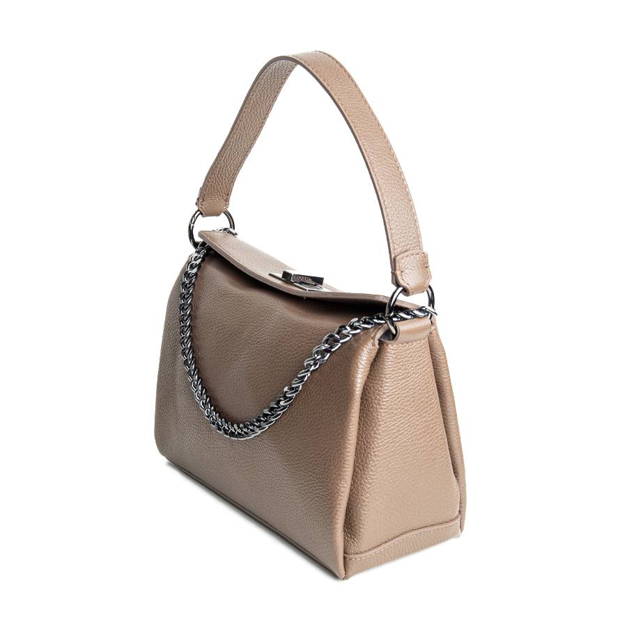 Laura Di Maggio LOLA – borsa in pelle dollaro cioccolato Promozione Limitata