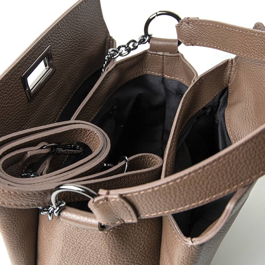Laura Di Maggio LOLA – borsa in pelle dollaro cioccolato Promozione Limitata