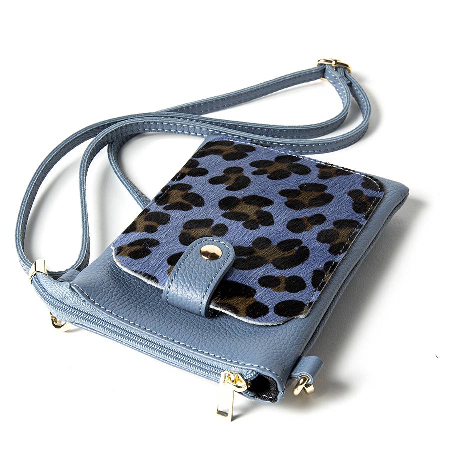 Laura Di Maggio TINY – Porta cellulare in pelle dollaro con cavallino stampa leopardata avio Affare Del Giorno