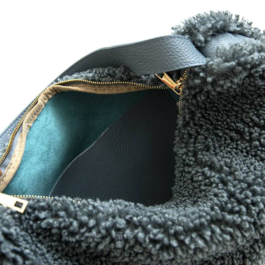 Laura Di Maggio BOUCLE’ – sacca in pelle e pelliccia ecologica avio Sottocosto