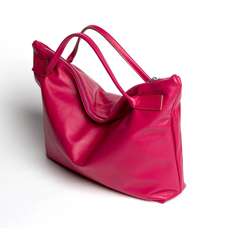 Laura Di Maggio JILLI – Maxi bag in pelle nappa azalea I Più Venduti