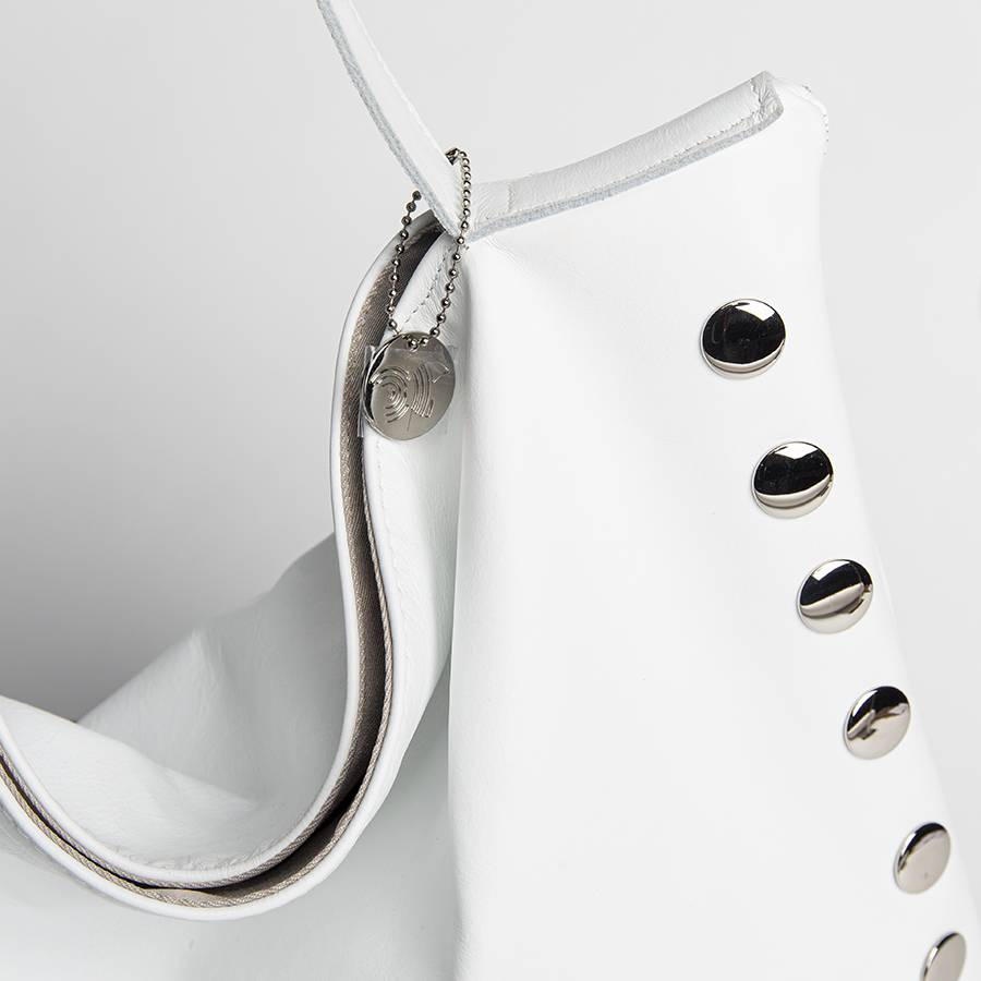 Laura Di Maggio JILLIAN BIG – Maxi borsa in pelle nappa bianca In Saldo