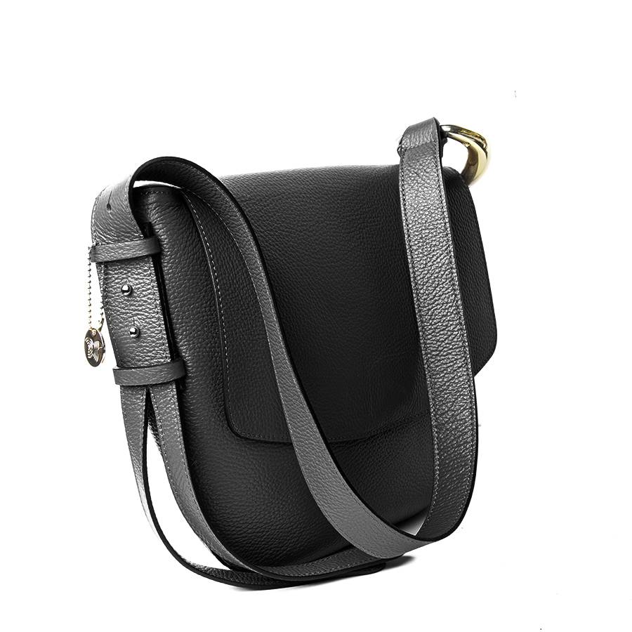 Laura Di Maggio ZELDA – borsa a spalla in pelle nera In Linea