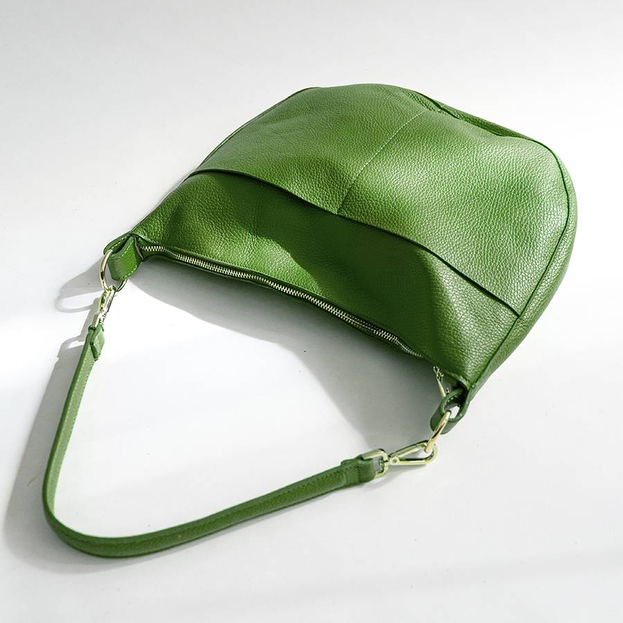 Laura Di Maggio LOREN – Sacca con tasche in pelle verde aloe Prezzo Ridotto