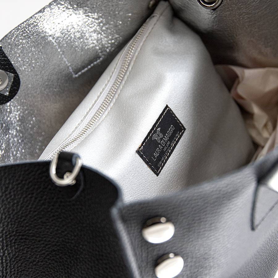 Laura Di Maggio SAM BIG – Shopping con borchie in pelle nera Convenienza