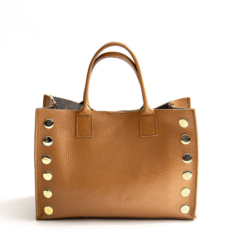 Laura Di Maggio SAM – Shopping con borchie in pelle cuoio