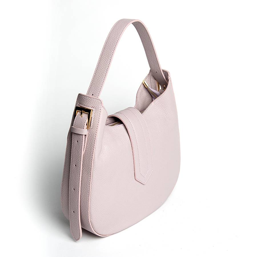 Laura Di Maggio JASMINE – Hobo bag in pelle dollaro orchidea Online