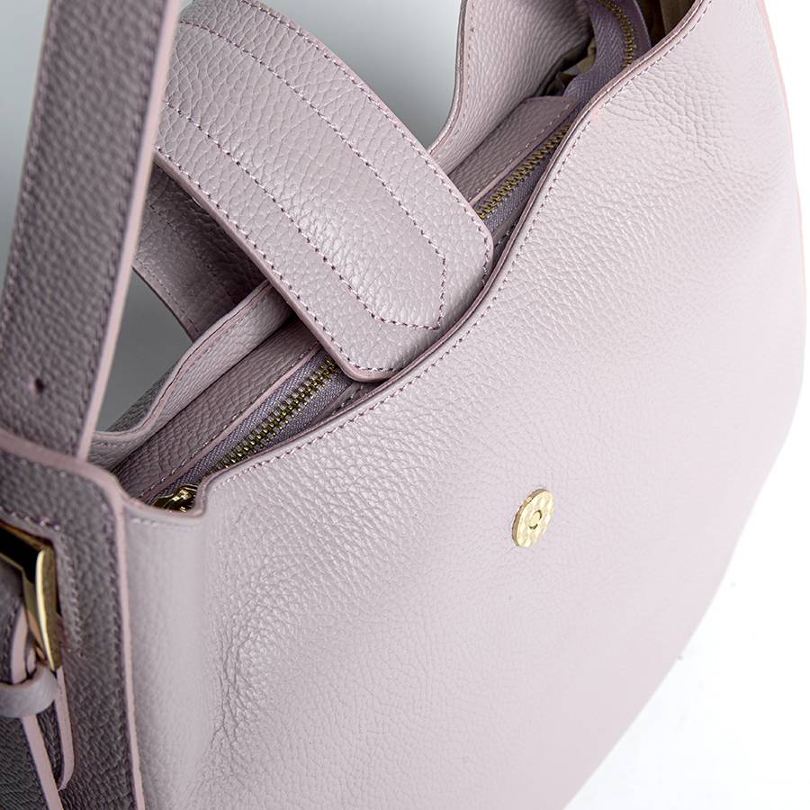 Laura Di Maggio JASMINE – Hobo bag in pelle dollaro orchidea Online