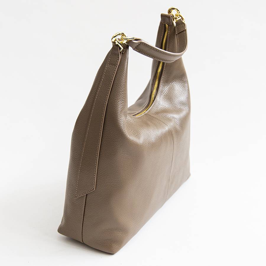 Laura Di Maggio SIDNEY – Sacca in pelle taupe Italy
